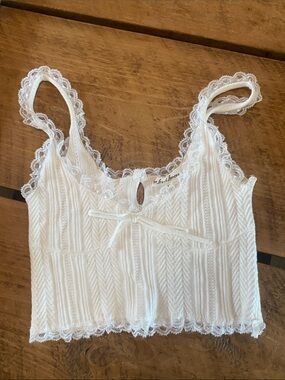 For Love and Lemons cropped sweater camisole top